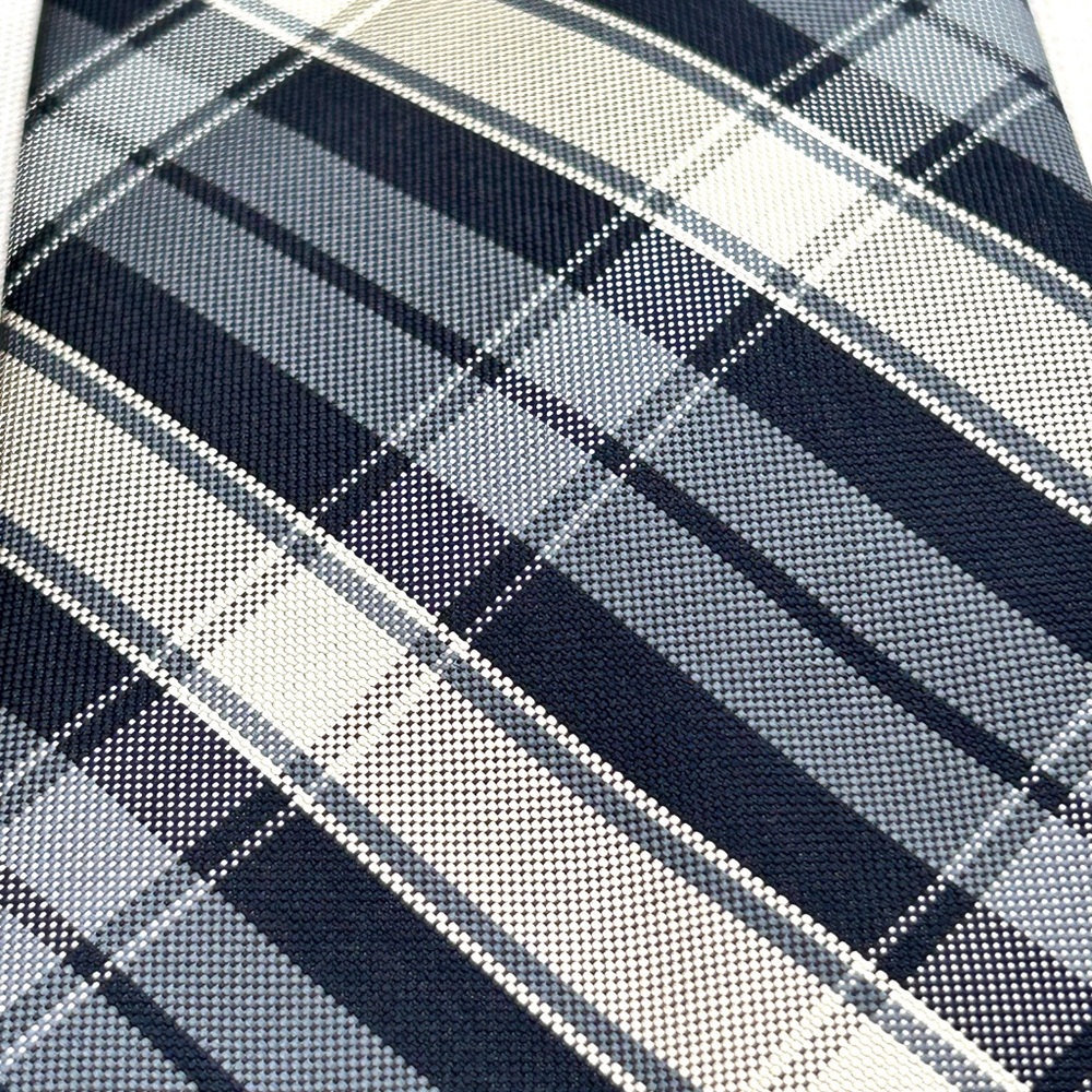 Jos A Bank Plaid Neck Tie Bundle of 3 Navy Royal Blue White 3 3/8-3.5” EUC - Picture 11 of 13